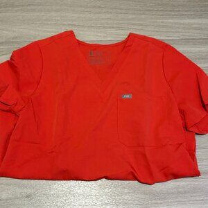 Coral Figs XL Catarina One-Pocket Scrub Top